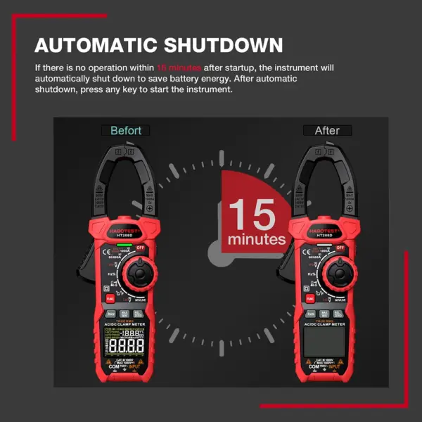 HT208A/D True RMS Digital Clamp Meter - Image 3