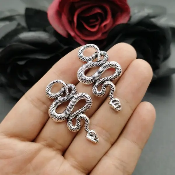 5Pcs Snake Charms Pendant for Jewelry Making - Image 2