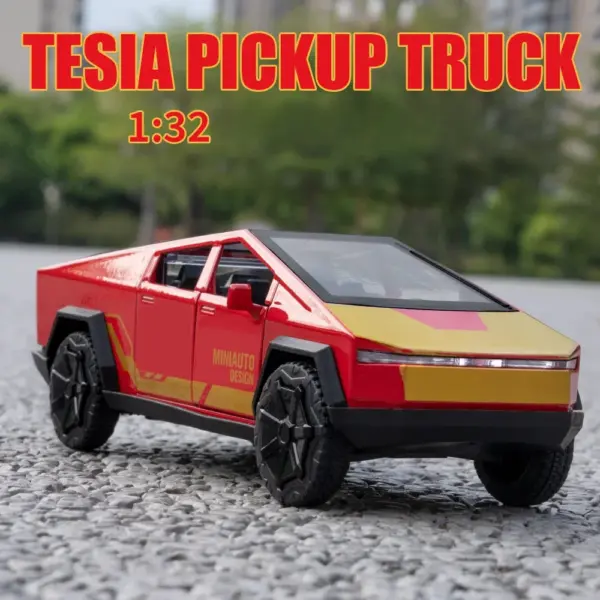 1:32 Tesla Pickup Truck Diecast Model Car - Image 2