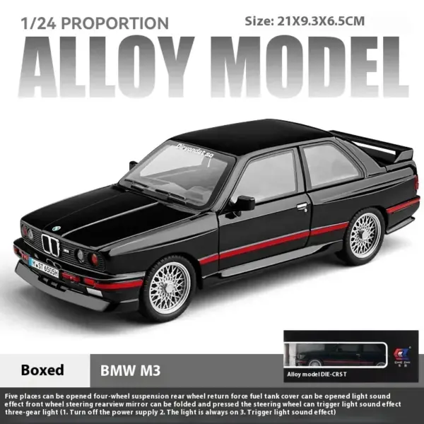 1988 BMW M3 E30 Diecast Model Car 1:24 - Image 21