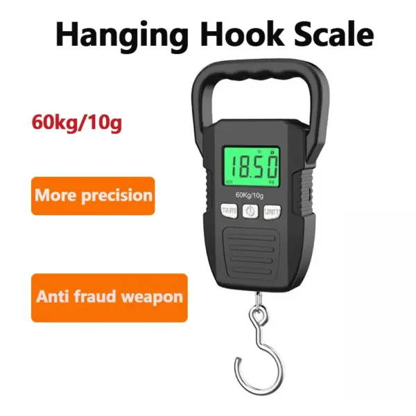 Digital Hanging Scale 60kg/10g LCD Display