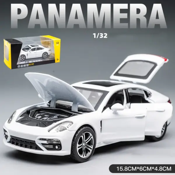 1:32 Diecast Porsche Panamera Metal Car Model - Image 3