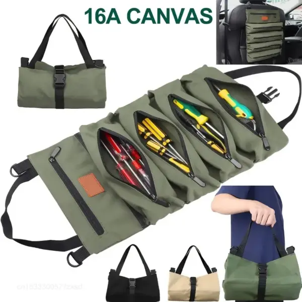 Multi-Purpose Tool Roll Organizer Bag - Image 2