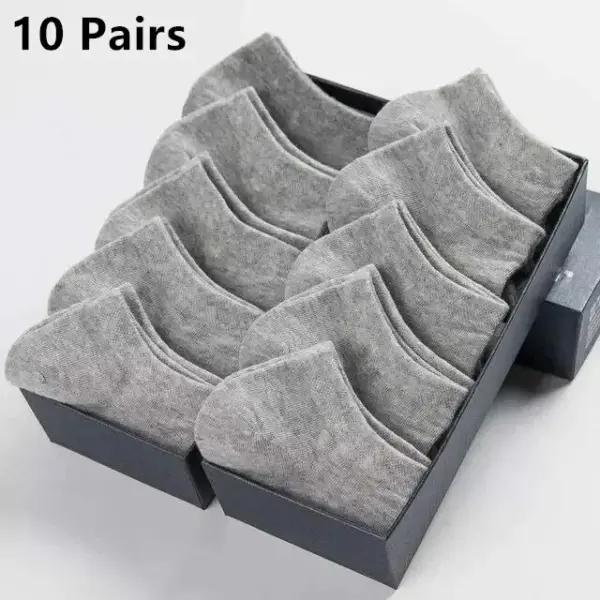 5 Pairs Low Cut Breathable Boat Socks - Image 9