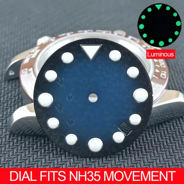 28.5mm Green Luminous Dial for NH35 Movement - Image 5