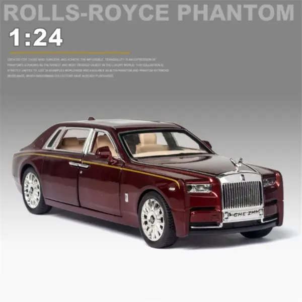 1:24 Diecast Rolls-Royce Phantom Model Car - Image 7