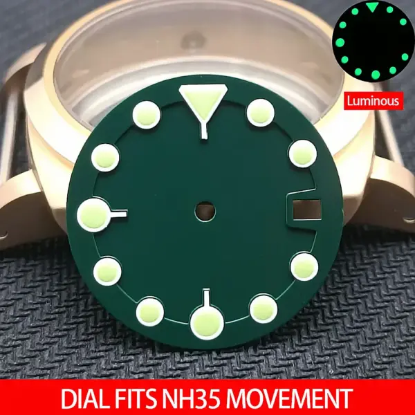 28.5MM Green Luminous Watch Dial for NH35/NH36 - Image 6