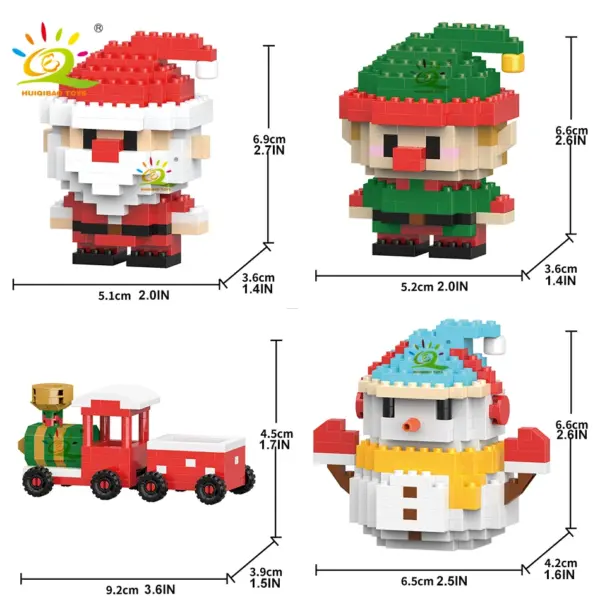 Christmas Elk Deer Santa Claus Building Blocks Set - Image 6