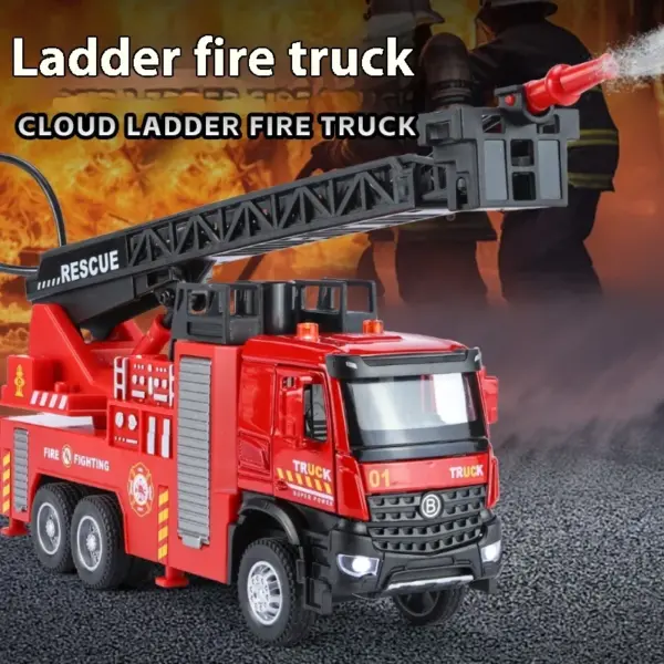 Kid's Alloy Fire Truck with Telescopic Ladder