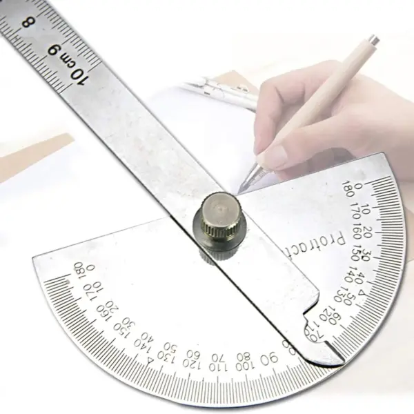 Stainless Steel Round Head Protractor Gauge - Image 2