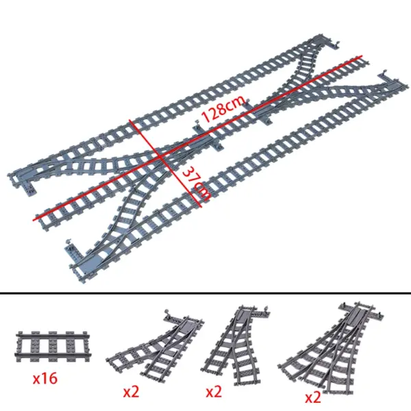 Flexible Building Block Train Tracks Set - Image 51