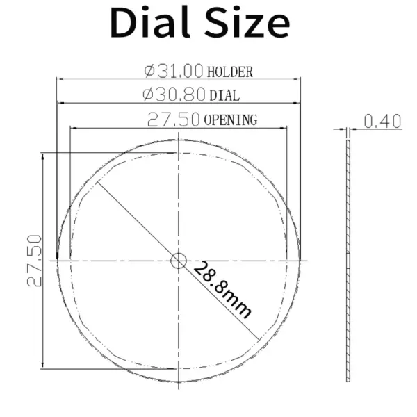 30.8mm C3 Luminous Watch Dial for NH35 Movement - Image 4