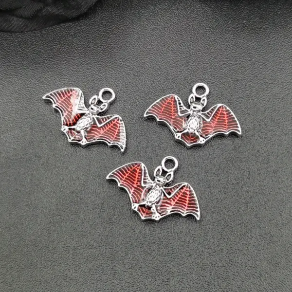 10pcs Vampire Bat Charms for DIY Jewelry - Image 3