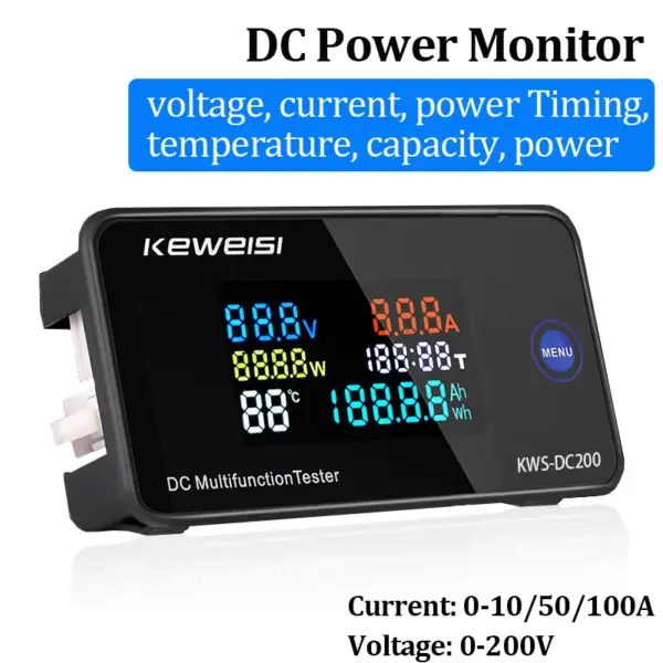 DC200 Digital Voltage Current Power Meter 50A/100A - Image 6