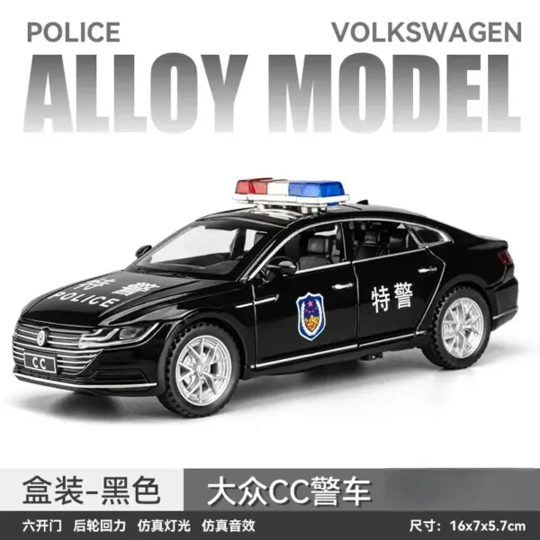 1:32 Volkswagen CC Police Diecast Model Car - Image 8