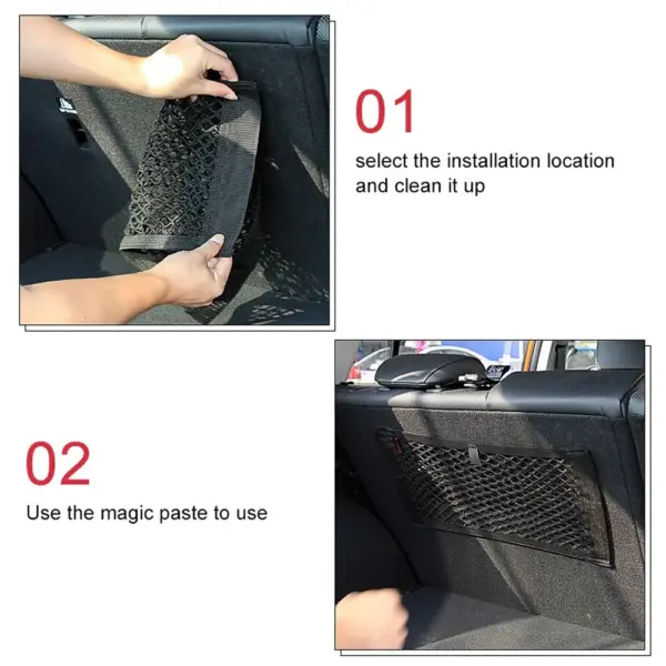 Car Back Seat Elastic Storage Organizer Bag - Image 5