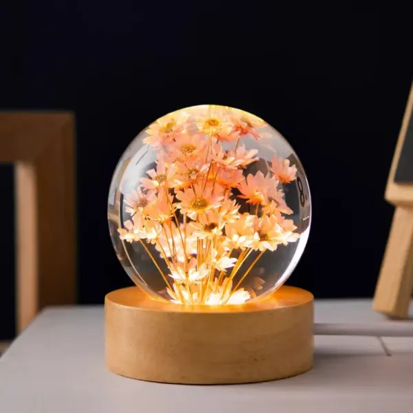 3D Dandelion Glass Ball Night Light - Image 3