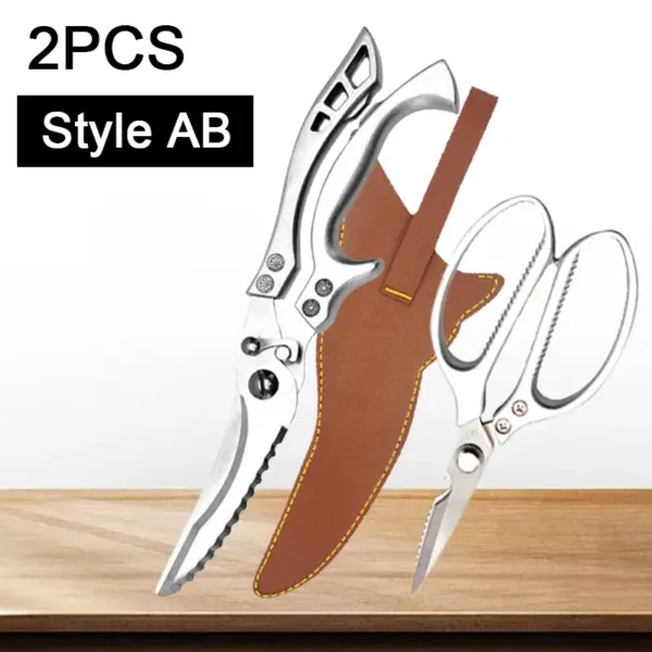 Stainless Steel Kitchen Poultry Shears Scissors - Image 14