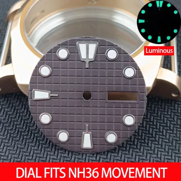 28.5MM Green Luminous Watch Dial for NH35/NH36 - Image 8