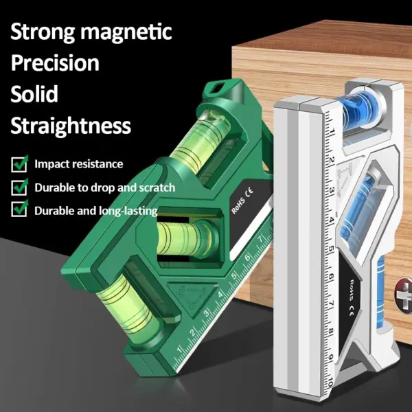 Magnetic Mini Level Gauge with Protractor - Image 2