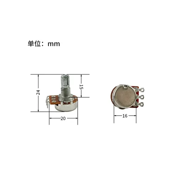 Guitar Potentiometer A250K B250K A500K B500K - Image 6
