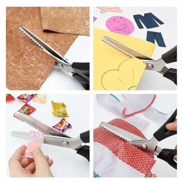 Serrated Edge Stainless Steel Zig Zag Scissors - Image 3