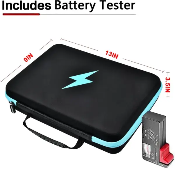 Battery Storage Organizer with Tester for 220+ Cells - Image 4