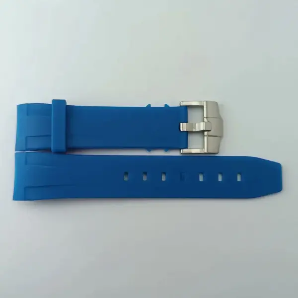 22mm Yellow and Black Rubber Watch Strap - Image 7
