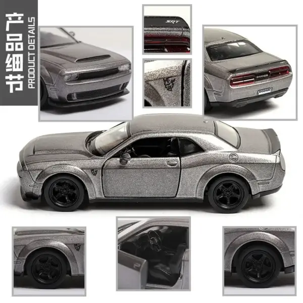 1:36 Dodge Challenger SRT Demon Alloy Car Model - Image 5