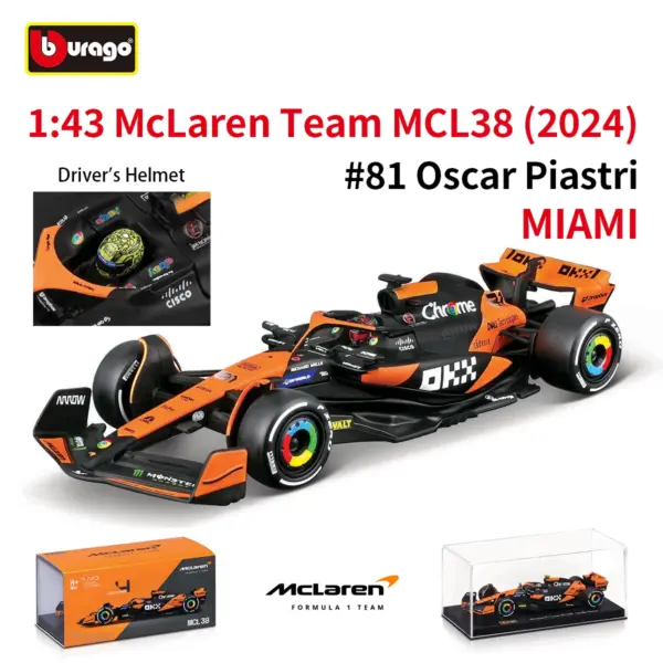 Bburago 1:43 McLaren MCL38 Diecast Model Car