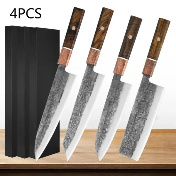 Professional Chef Knife Set with Wood Handle - Image 14