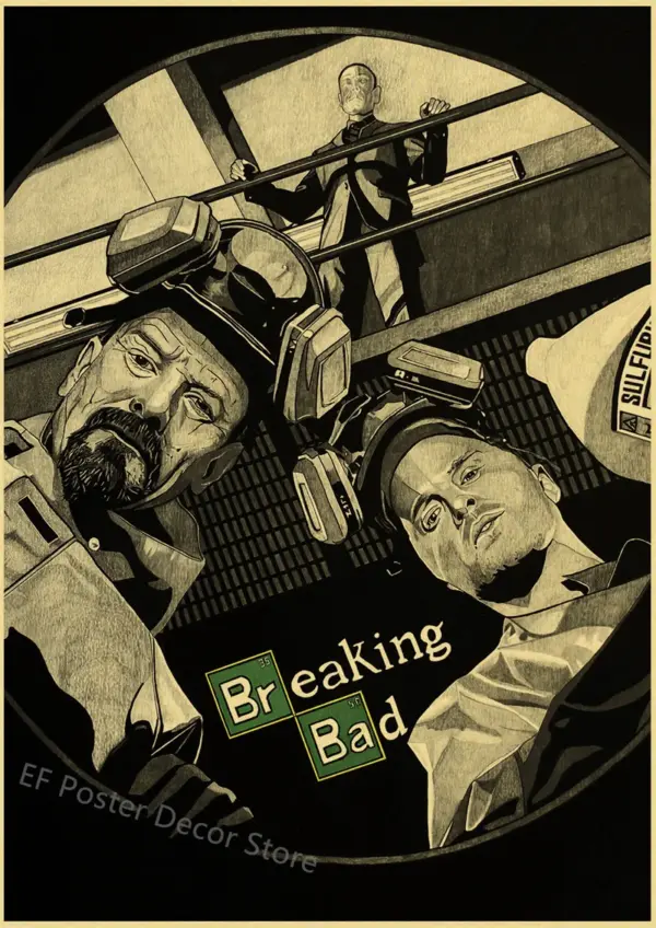 Breaking Bad Retro Canvas Wall Art Poster - Image 46