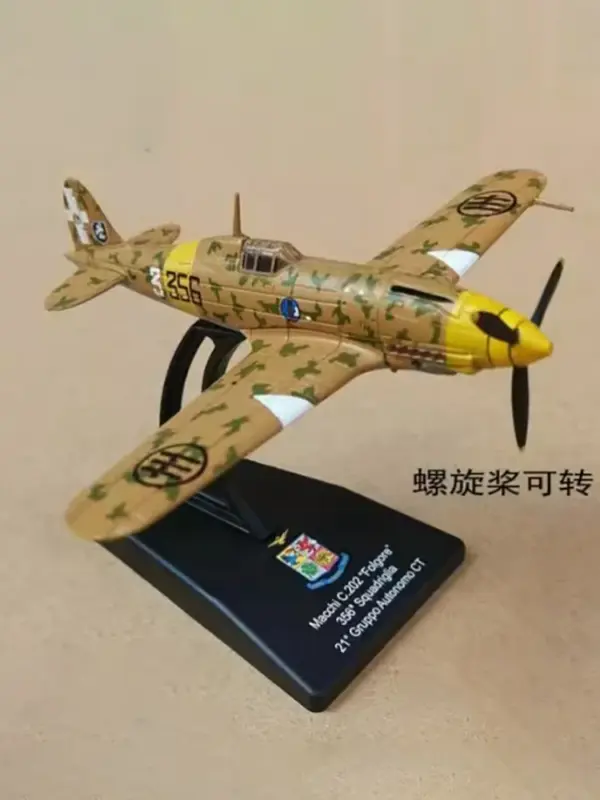 Diecast Scale 1:100 MC.202 Aircraft Model - Image 4
