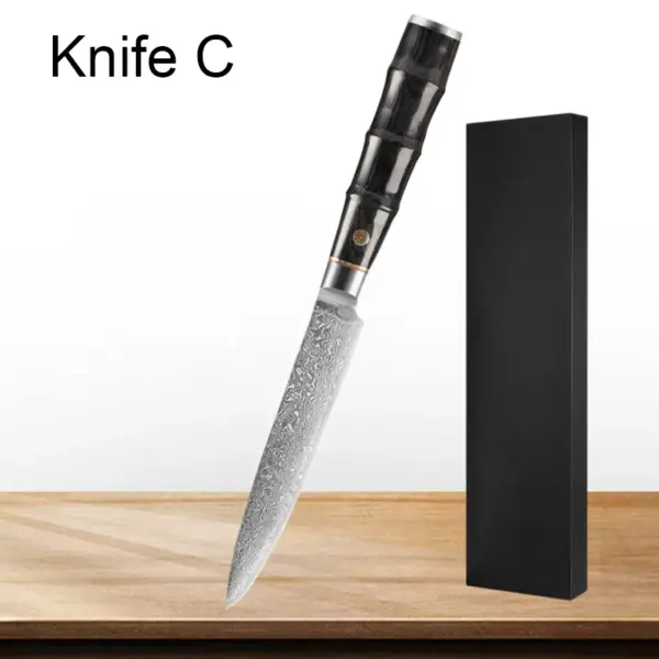 Multifunctional Chef's Knife Set with Wood Handle - Image 14