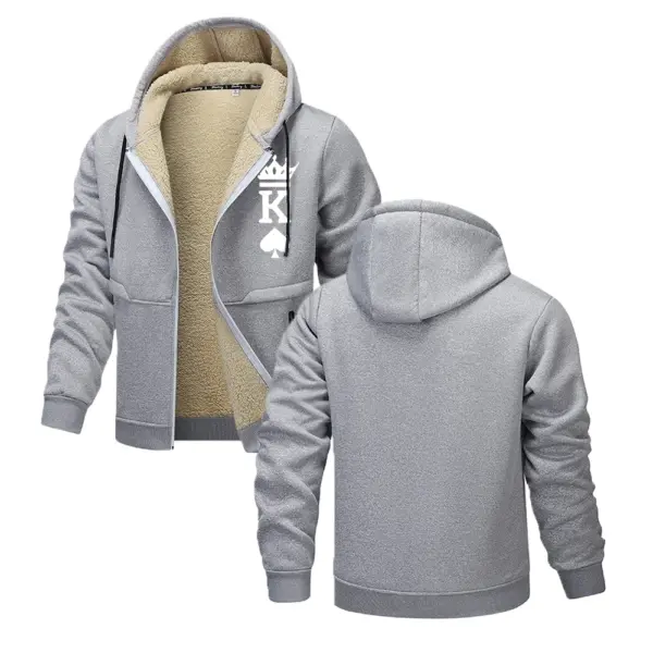 Men's Print Hooded Jacket for Outdoors - Image 3