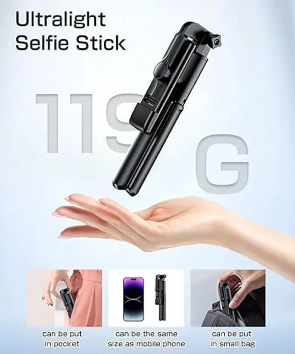 Bluetooth Selfie Stick Tripod for Smartphones - Image 3