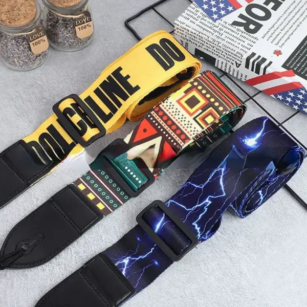 Leather Guitar Strap for Classical Electric Bass - Image 3