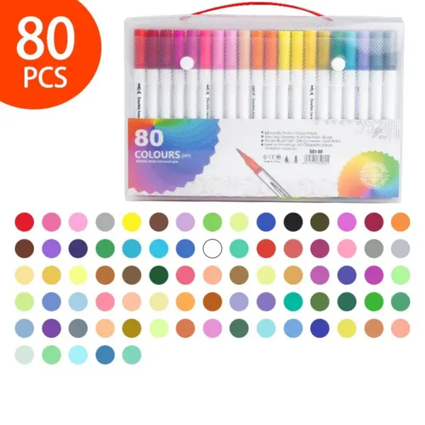 120 Color Dual Tip Brush Marker Set - Image 13