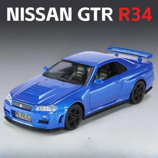 1:32 Nissan GTR R34 Diecast Model Car - Image 12