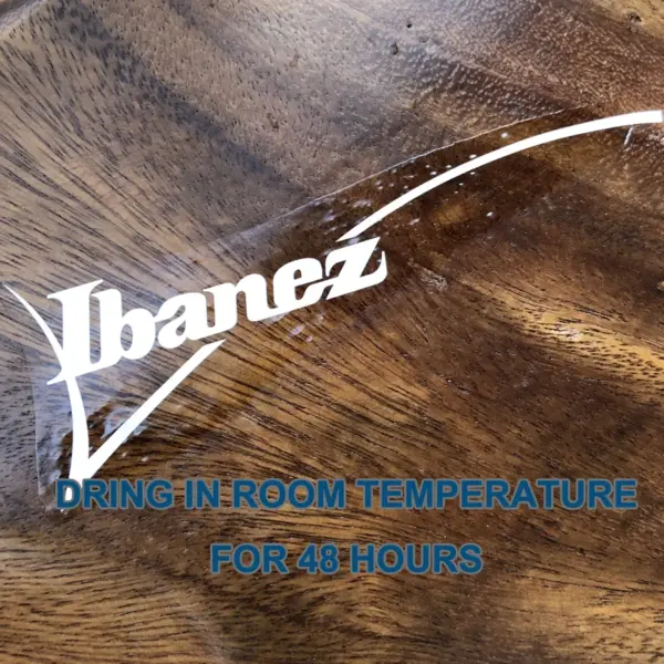 Ibanez Guitar Water Slide Decal Sticker White - Image 4