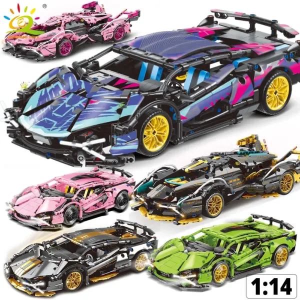 1:14 Racing Car Building Blocks Model Kit