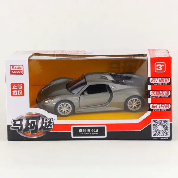 1:36 Porsche 918 Diecast Alloy Model Car - Image 6