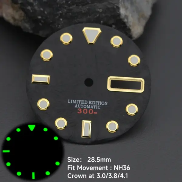 28.5mm Watch Dial for Seiko NH36 Movement - Image 4