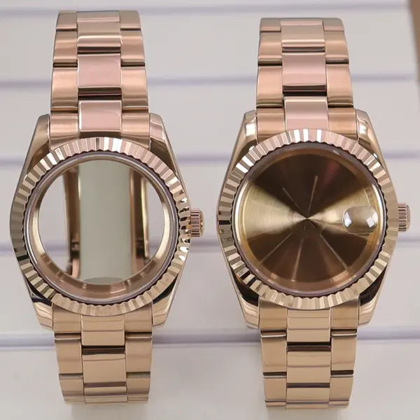 Rose Gold Luxury Watch Cases for Seiko Miyota