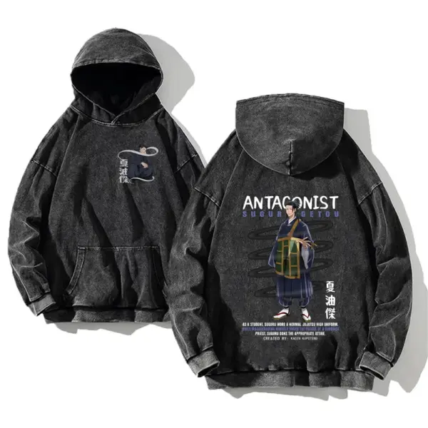 Satoru Gojo Vintage Print Oversized Hoodie - Image 2