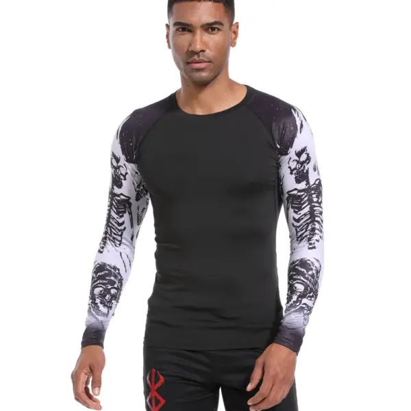 Men's 3D Printed Long Sleeve Compression Shirt - Image 2