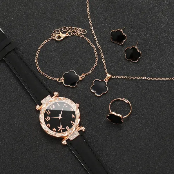 6PCS Women's Fashion Flower Jewelry Set - Image 4