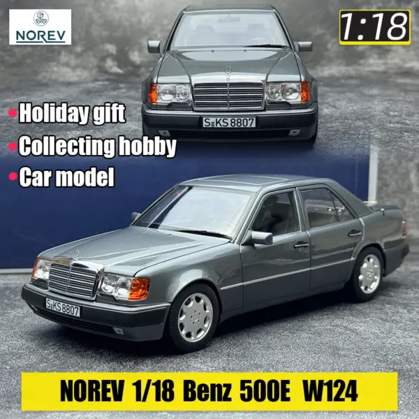 1/18 Mercedes-Benz 500E Model - Silver Grey