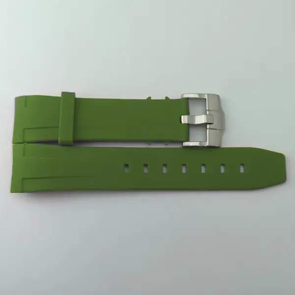 22mm Yellow and Black Rubber Watch Strap - Image 11