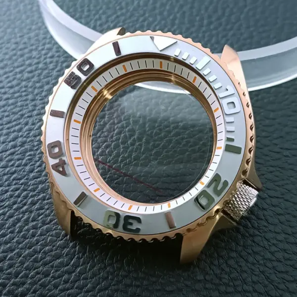 42mm Gold Rose Gold Stainless Steel Watch Case - Image 31
